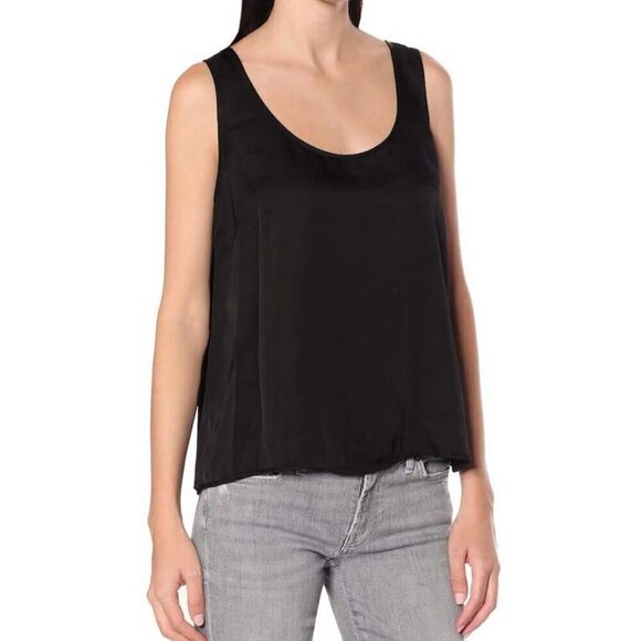 Velvet by Graham & Spencer Darla Top silky viscose tank olive green - Picture 2 of 5